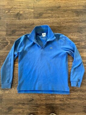 Lacoste Men’s Blue Quarter-Zip Pullover